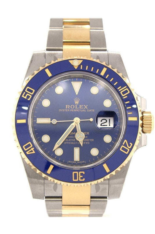Submariner Date 40 Blue Dial Gold and Steel Watch 116613LB 116613