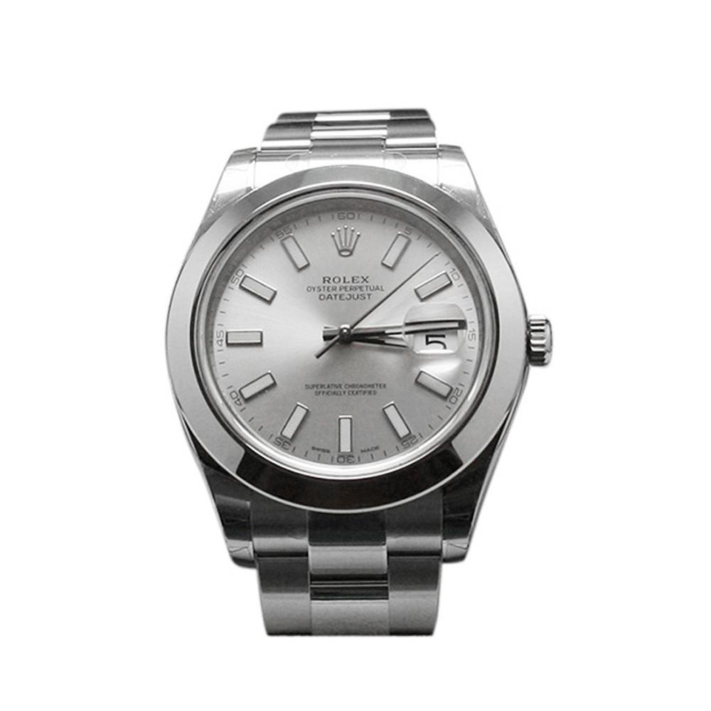 Datejust II 41 Silver Dial Steel Men's Watch 116300