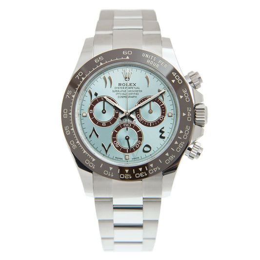 Rolex Men's Cosmograph Daytona Chronograph Platinum Rolex Oyster Blue Dial Watch