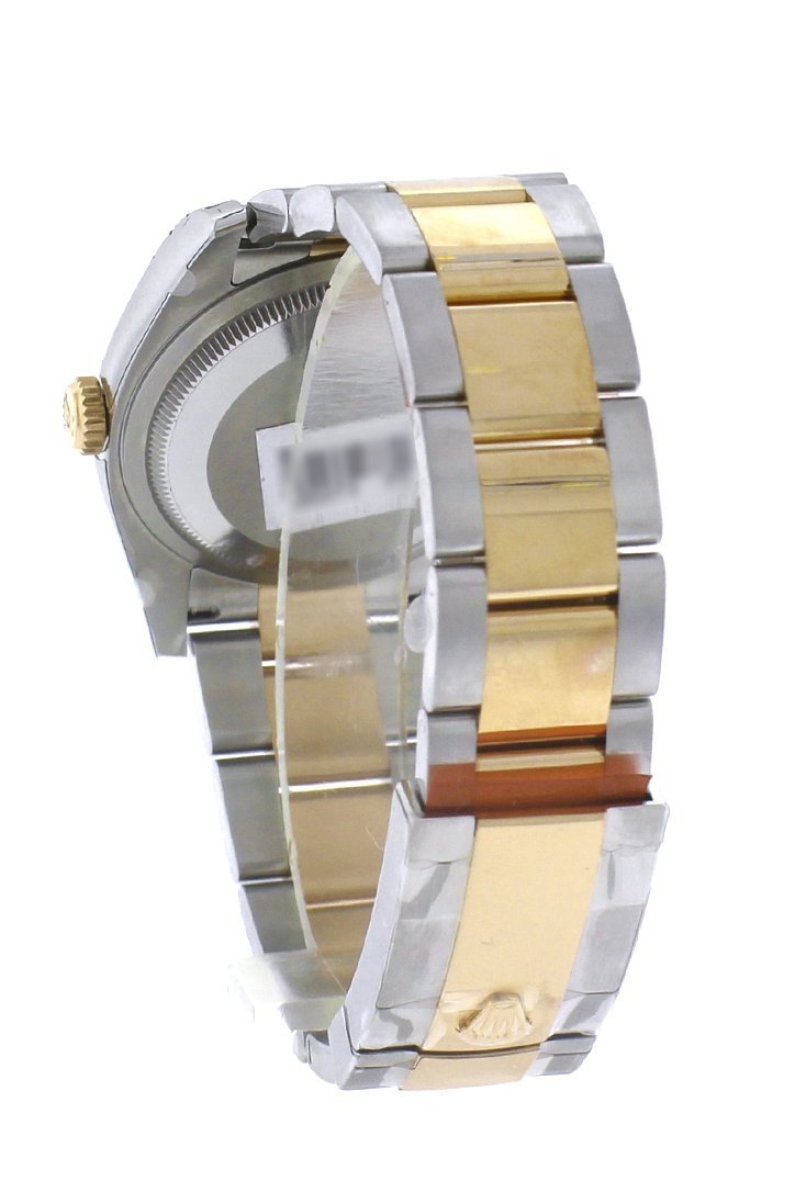 Datejust 36 White mother-of-pearl Roman Dial Fluted 18K Gold Two Tone Oyster Watch 116233