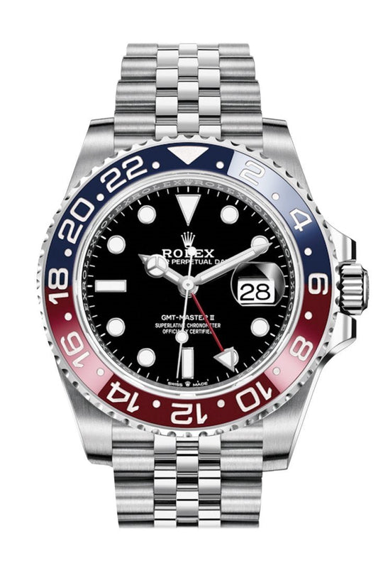 GMT Master II Black Dial Jubilee Bracelet Men's Watch 126710BLRO 126710
