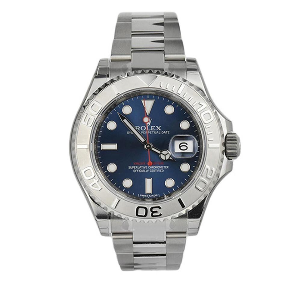 YACHT-MASTER 40 Blue Dial Platinum and Steel Mens Watch 116622