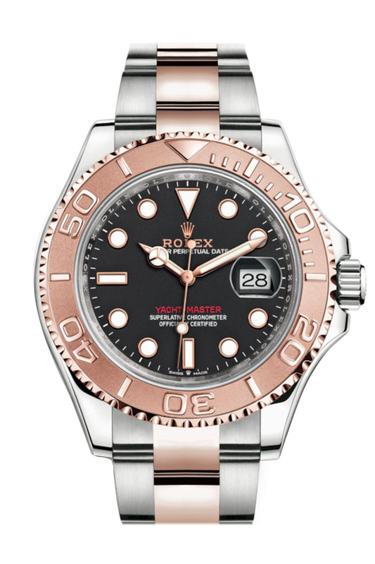 Yacht-Master 40 Black Dial Automatic Men's Steel and 18K Everose Gold Oyster Watch 126621