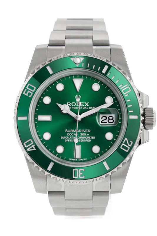 Submariner Hulk Date 40 Green Dial Mens Watch 116610LV 116610